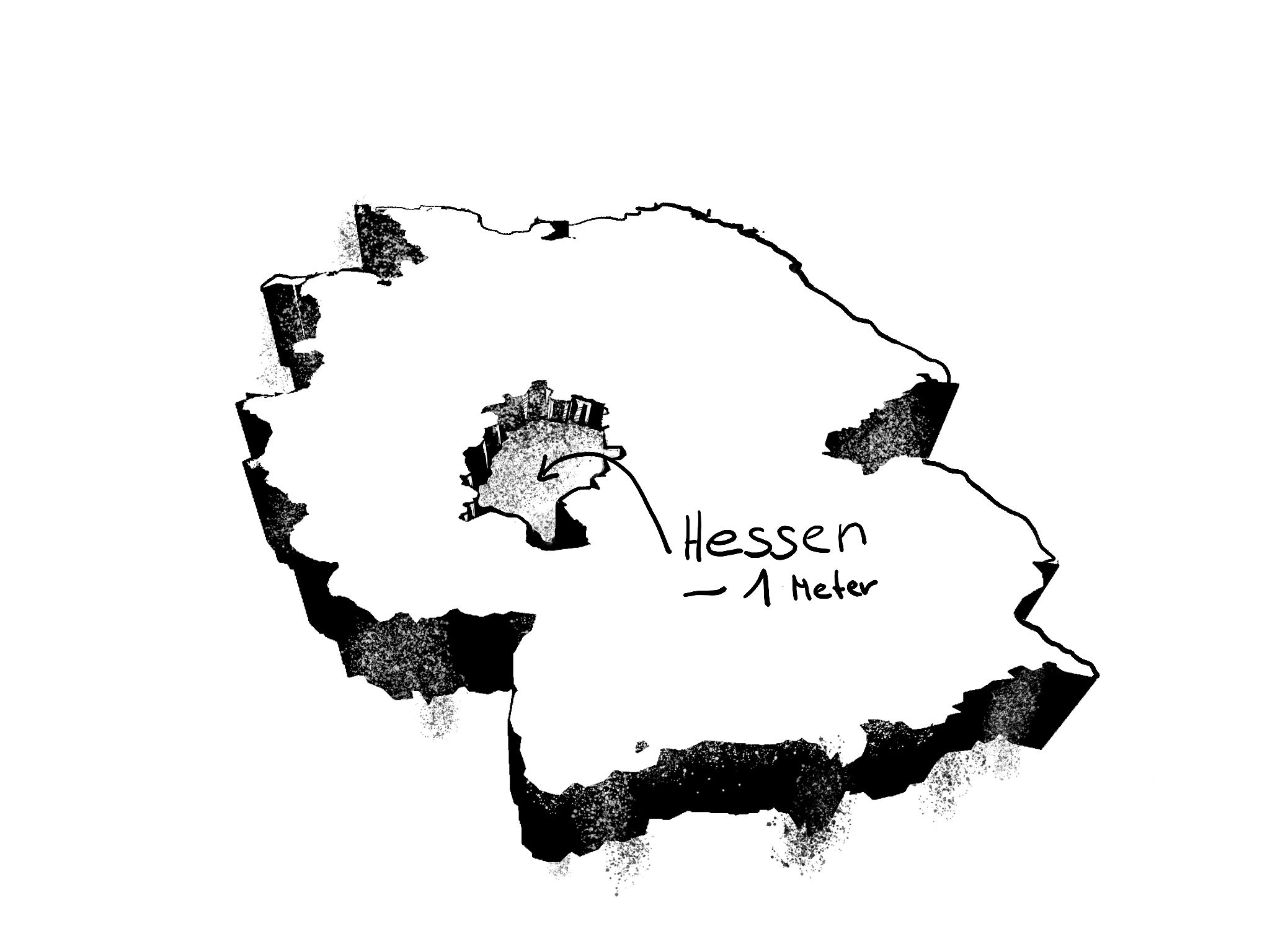 Deutschlandkarte mit Hessen was runterrutscht.